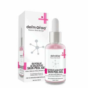 Nature Skin Recipe Glycolic & Salicylic Skin Peel Gel | With AHA, BHA & Hyaluronic Acid | To Cleanse Pores & Refine Skin Texture | 30 ml
