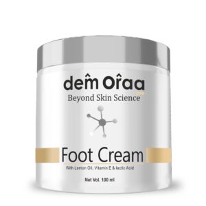 Nature Skin Recipe Foot Cream | With Lemon Oil, Vitamin-E & Lactic Acid | Repair Cracked Heels | Deeply Moisturized Your Skin | 100 ml