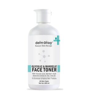 Nature Skin Recipe Glycolic & Mandelic Face Toner | With Glycolic Acid, Salicylic Acid & Aloevera | Deeply Exfoliates Your Skin, Refine Skin Texture & Give Glow | 200 ml