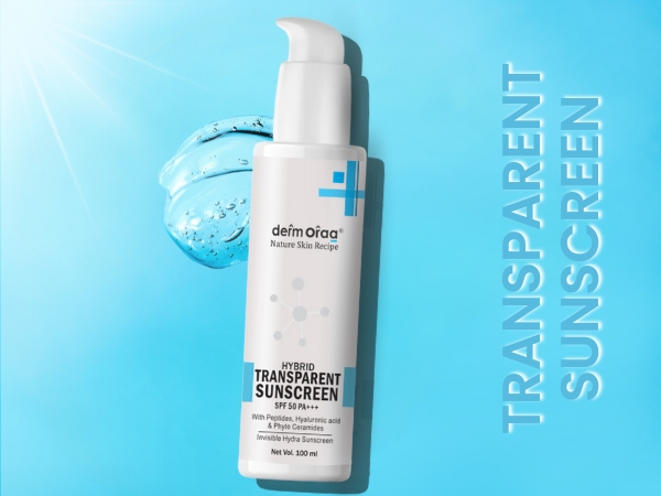 Nature Skin Recipe Hybrid Transparent Sunscreen SPF 50 | Peptides, Hyaluronic Acid & Phyto Ceramides | Invisible Hydra Sunscreen Protect From Harmful UV Rays | Non Greasy & Light Weight | 100 ml