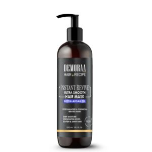 Nature Skin Recipe Instant Revive Ultra Smooth Hair Mask | With Argan oil, Biotin, Keratin Protein | Deeply Moisturize Your Hair | 500 ml